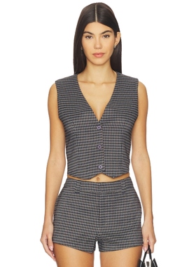 SEROYA TATIANA 背心 深灰色 y2k辣妹风REVOLVE小众新款