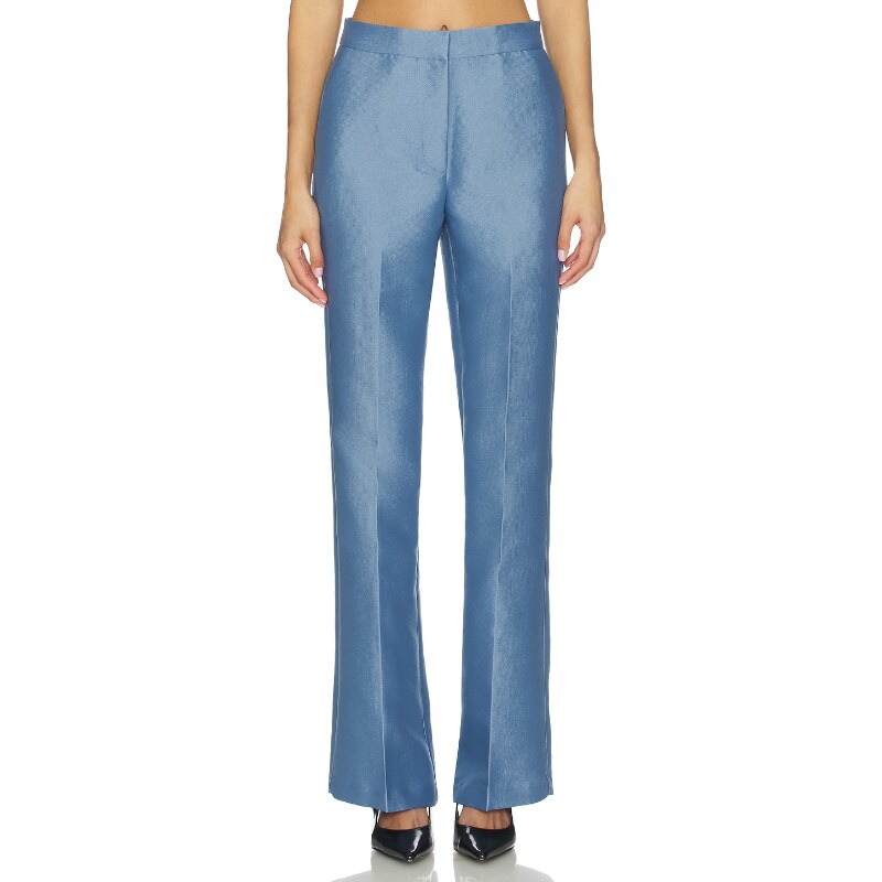 ALIGNE Figaro Satin Trouser in Heather 蓝色 美式休闲风REVOLV