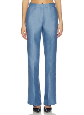 ALIGNE Figaro Satin Trouser in Heather 蓝色revolve小众新款