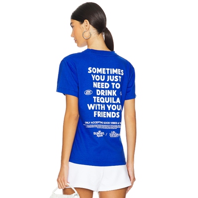 Los Sundays Slogan印花T恤休闲宽松圆领短袖上衣REVOLVE小众新款