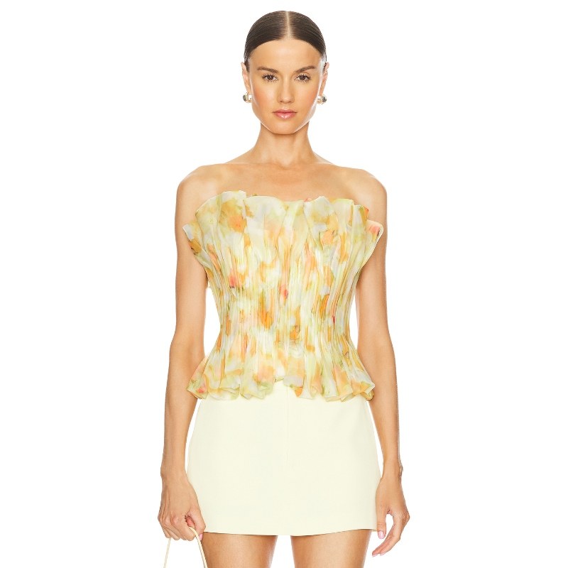 Acler CLEMENTS 上装 黄色 y2k辣妹风REVOLVE小众新款