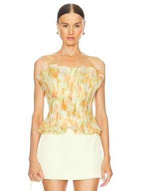 Acler CLEMENTS 上装 黄色 y2k辣妹风REVOLVE小众新款