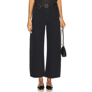 [冬季新品]AGOLDE  牛仔裤 黑色 弯刀裤 阔腿宽松REVOLVE