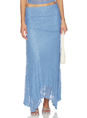 SOVERE LOWRI 半身裙 revolve小众新款 蓝色