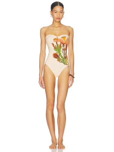 Ulla Johnson MONTEREY MAILLOT 一件式泳衣 revolve小众新款 奶