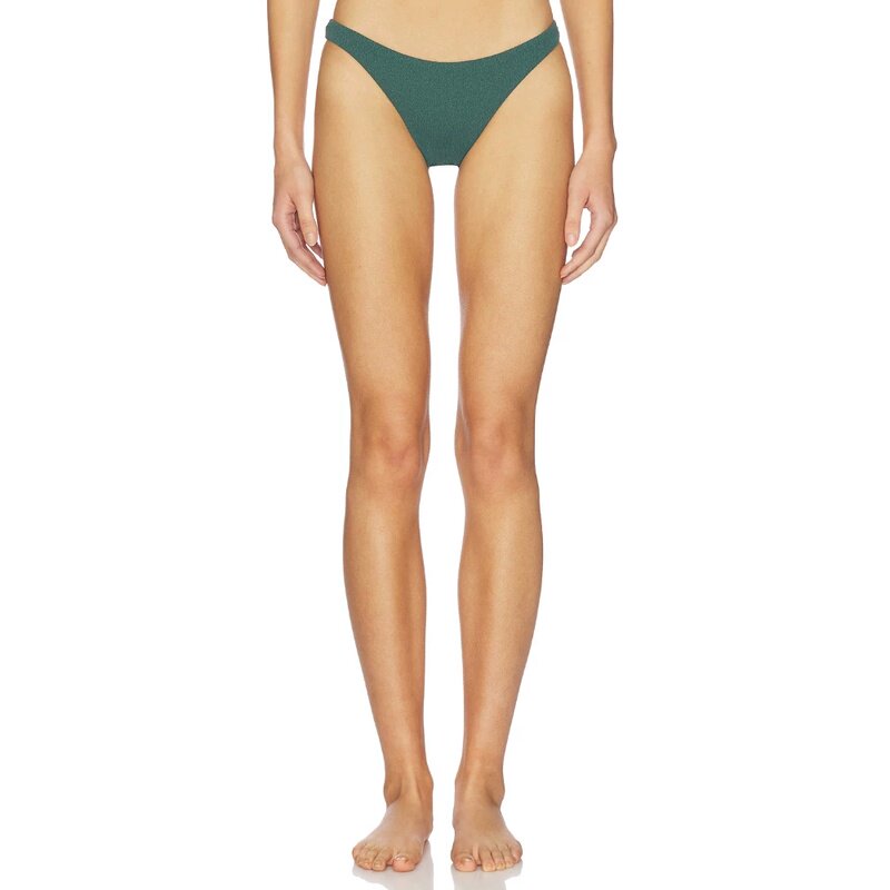Vix Swimwear墨绿色细带低腰比基尼内裤海边度假REVOLVE