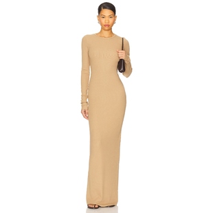 Eterne 新品 BUTTER 长裙 REVOLVE小众 灰褐色 冬季