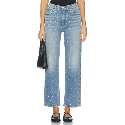 Rag & Bone HARLOW 直筒长裤 蓝色 美式复古风REVOLVE小众新款