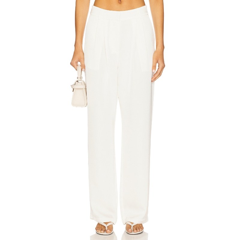 [冬季新品]4th & Reckless 褶皱高腰阔腿裤女白色宽松版型REVOLVE,女装/女士精品,休闲裤,淘宝优惠券,粉丝福利购,淘宝优惠卷