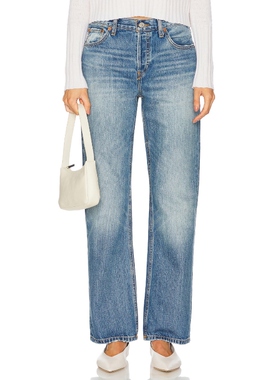 RE/DONE 直筒长裤蓝色REVOLVE