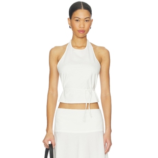 Jersey Soft Halter Top St. 白色REVOLVE小众新款 Agni