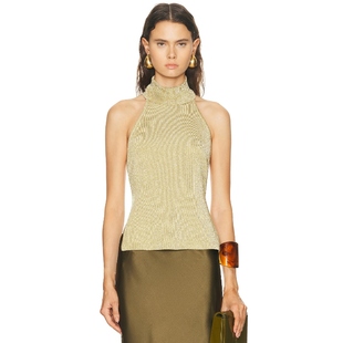 Gaia 性感REVOLVE小众新款 WAKE 金属金色 上装 Cult