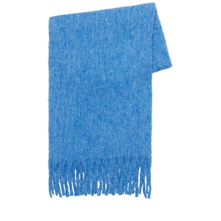 Hat 新品 Attack流苏边围巾纯色保暖氛围感蓝色护脖REVOLVE 冬季