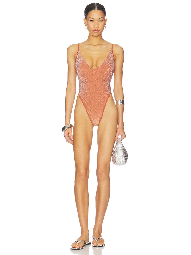 Free People AMBER 一件式泳衣 revolve小众新款 铁锈色