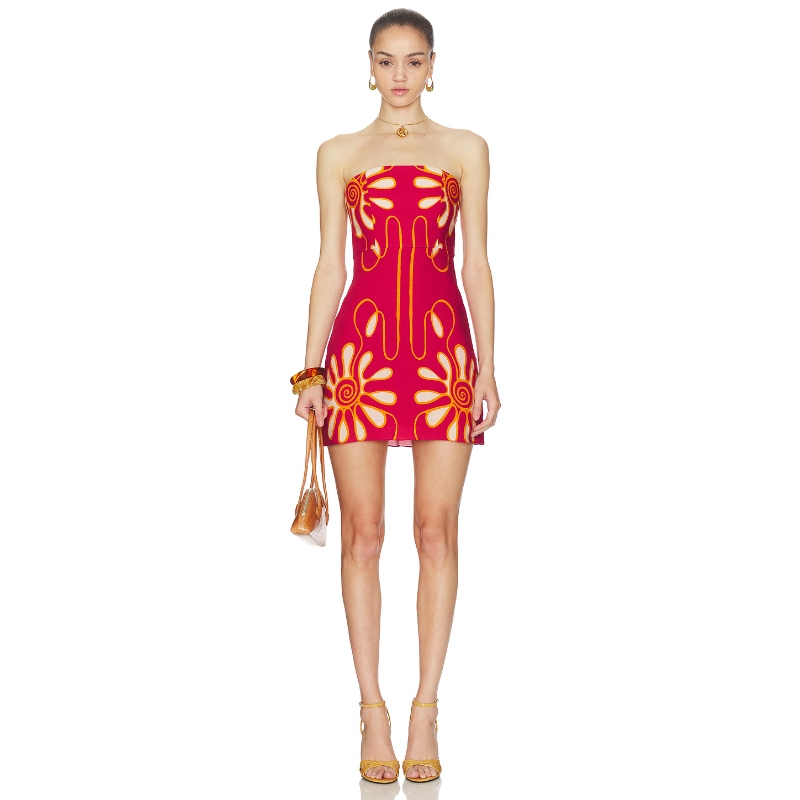 Cala de la Cruz ROMA 裙子 红色REVOLVE小众新款