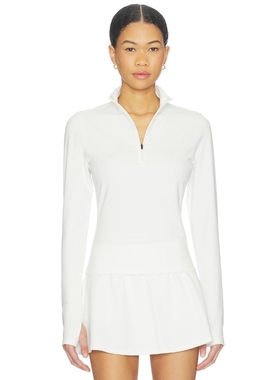 Splits59 Stevie Active Rib Half Zip Waist Length Top revolve