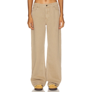 [春季新品]LIONESS TOP MODEL 牛仔裤 米色美式复古风REVOLVE小众