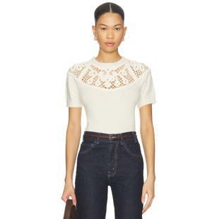 y2k辣妹风REVOLVE小众新款 奶油色 毛衣上装 FRAME