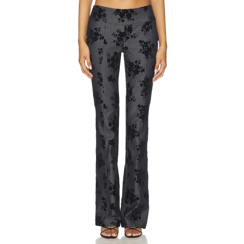 Amanda Uprichard REGENCY 长裤 黑色美式休闲风REVOLVE小众新款