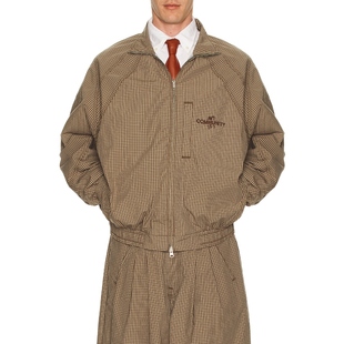 Community 棕色REVOLVE小众新款 DOUBLE 田径夹克 ZIP Art