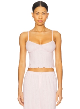 For Love & Lemons 爱柠檬 ELLIANA 睡衣上装 粉色 REVOLVE小众新