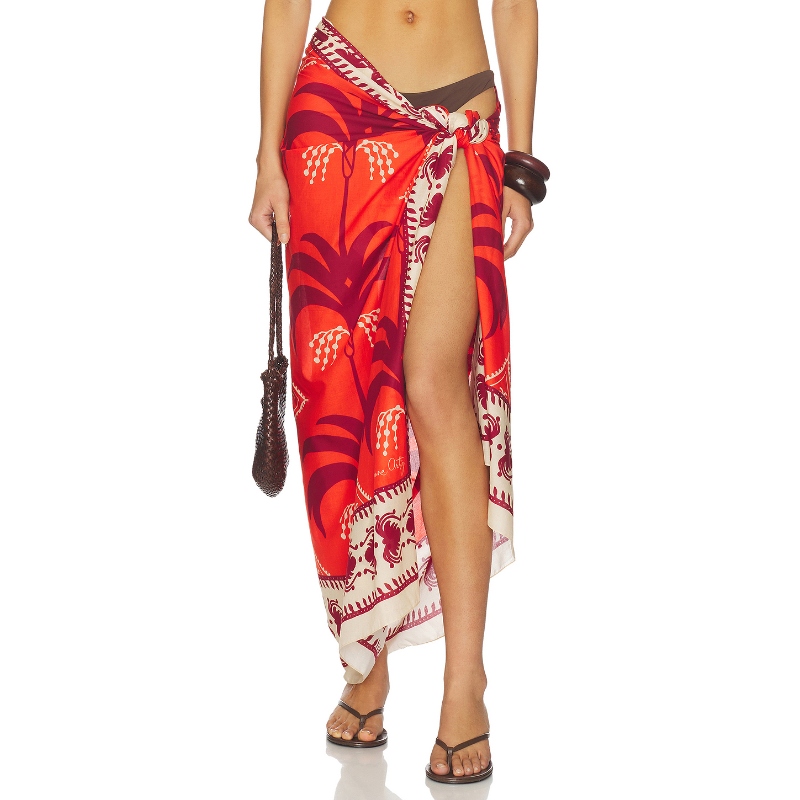 Johanna Ortiz DANCE OF 沙滩巾 红色REVOLVE小众新款