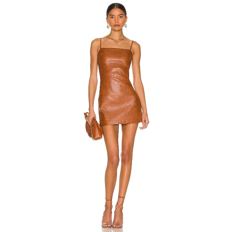 [早秋新品]Bardot CROC 连衣裙连衣裙女REVOLVE新品