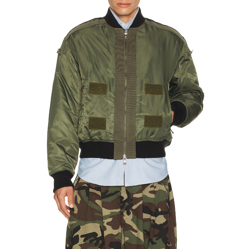 Andersson Bell FLIGHT LAYERED 飞行员夹克 绿色REVOLVE小众新款