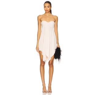 Norma Kamali 可变换款式连衣裙 裸色REVOLVE小众