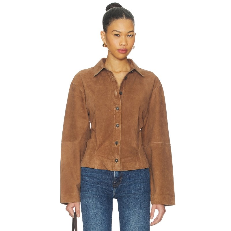 L'Academie DARA 上装 棕色 街头朋克风REVOLVE小众新款