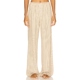 春季 新品 For Love Lemons复古米色条纹阔腿长裤 REVOLVREVOLVE