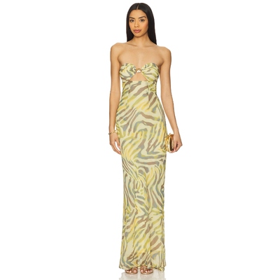 Runaway The Label MIDAL 长裙 Cream,GreenREVOLVE小众新款