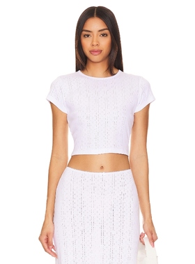 Cou Cou Intimates The Cropped Baby Tee 白色REVOLVE小众新款