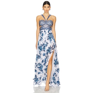 L'AGENCE ANNISTYN 长裙 蓝色REVOLVE小众新款