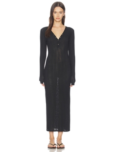 Negative Underwear WHIPPED 中长款连衣裙 revolve小众新款 黑色