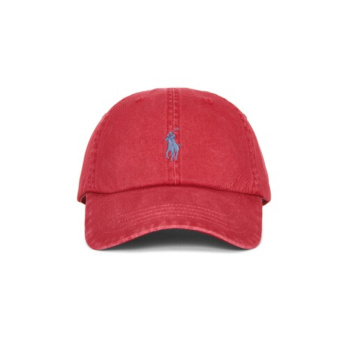 Polo Ralph Lauren正红色做旧水洗美式风小马标棒球帽REVOLVE