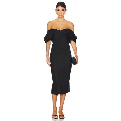 ASTR the Label OPAL 中长款连衣裙女黑色REVOLVE新款