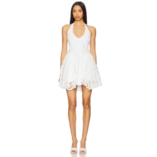 DELFI HERA EYELET 短款连衣裙 白色REVOLVE小众新款
