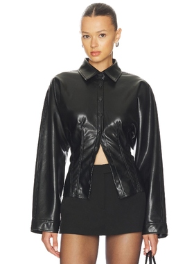 AGOLDE DEVON 衬衫 黑色 y2k辣妹风REVOLVE小众新款