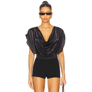 REVOLVE 黑色基础易 内搭 Top Cape Cowl People Free 冬季