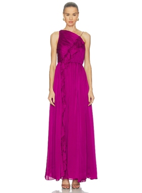 Ulla Johnson AISHA 裙子 桃紅色REVOLVE小众新款