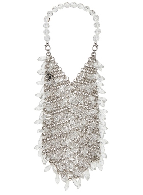 [冬季新品]olga berg Florence Chainmail Bag 水钻银色 REVOLVE