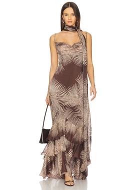 ROCOCO SAND DRESS 裙子 棕色REVOLVE小众新款