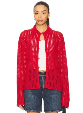 Rag & Bone KHLOE 开衫 红色REVOLVE小众