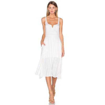 House of Harlow 1960白色连衣裙度假风抹胸裙早秋新品REVOLVE