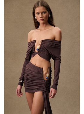 Christopher Esber 上装 棕色REVOLVE小众新款