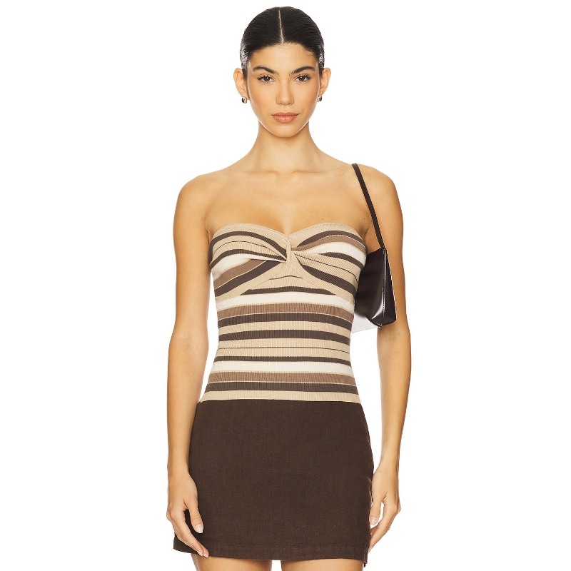 HEARTLOOM EMMETT 无带上装 灰褐色REVOLVE小众新款