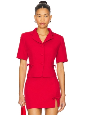 ASTR the Label 西装短袖上衣红色老钱风T恤衫REVOLVE小众新款