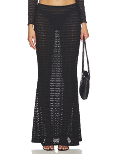 Montce NATALIA 长款半身裙 revolve小众新款 黑色