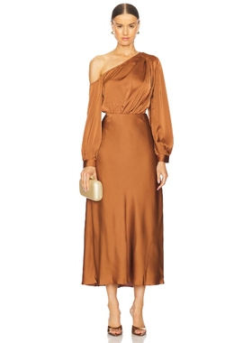 ASTR the Label ELWOOD 裙子铁锈色REVOLVE小众新款